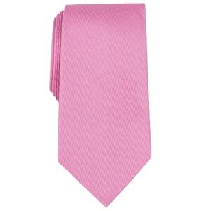 B by Brooks Brothers Men's Textured Solid Silk Tie - Pink